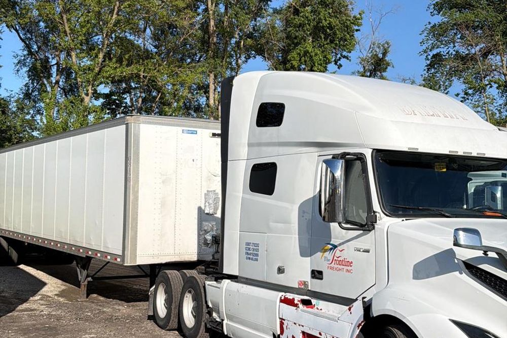 Frontline Freight tractor coupled to a trailer